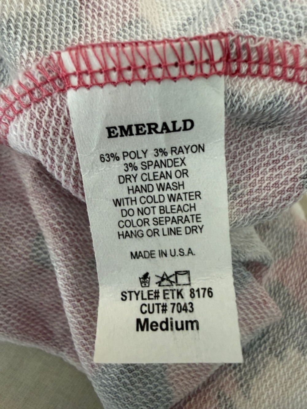 NWOT-Emerald Brand Pink/Merlot/Gray Leopard Long Sleeve Tunic Dress SZ M - Picture 8 of 9